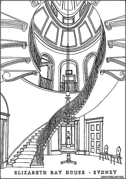 Elizabeth Bay House staircase (image)