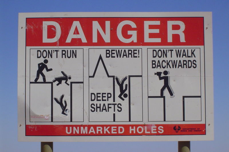 Coober Pedy Warning Sign image